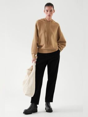 COS Relaxed-Fit Corduroy Trousers Black 8 carpenter utility slim barrel pant